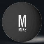 Modernes Personalisiertes Monogramm und Name Tischtennisball<br><div class="desc">Modernes Monogram Design mit personalisiertem Monogramm und Namen im modernen fett formatierten Sans Serif Schriftart Stil. Perfektes Geschenk für Vater,  Ehemann,  Großeltern und mehr.</div>