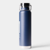 Modernes Personalisiertes Monogramm und Name Trinkflasche (Rückseite)