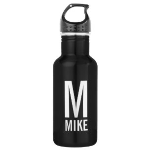 Modernes Personalisiertes Monogramm und Name Trinkflasche