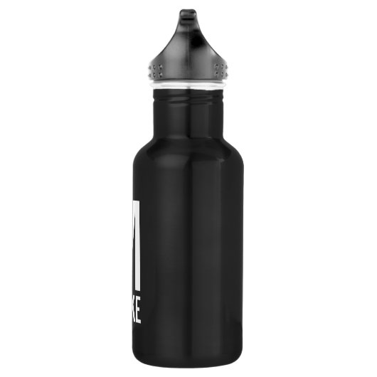 Modernes Personalisiertes Monogramm und Name Trinkflasche (Rechts)