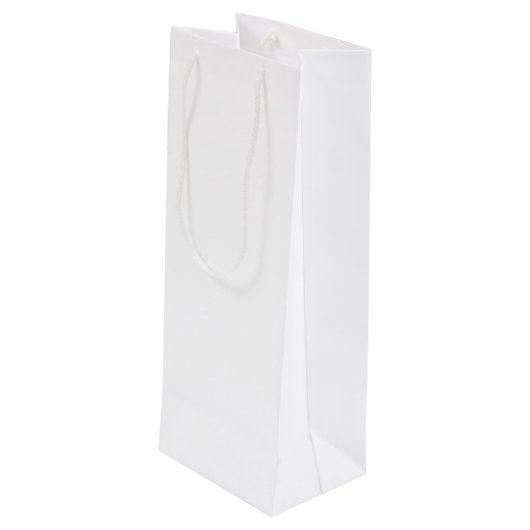 Modernes Personalisiertes Monogramm und Name Weing Geschenktüte Für Weinflaschen (Rückseite Schrägansicht)