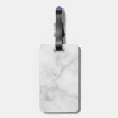 Modernes Personalisiertes Monogramm und Name Weiße Gepäckanhänger (Rückseite vertikal)