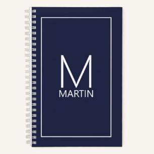 Modernes Personalisiertes Monogramm- und NamensNot Notizblock