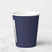 Modernes, Personalisiertes Monogramm und Namenspap Pappbecher (Links)