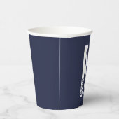Modernes, Personalisiertes Monogramm und Namenspap Pappbecher (Rechts)