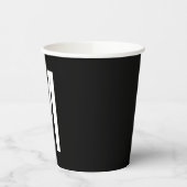 Modernes, Personalisiertes Monogramm und Namenspap Pappbecher (Links)