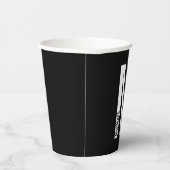 Modernes, Personalisiertes Monogramm und Namenspap Pappbecher (Rechts)