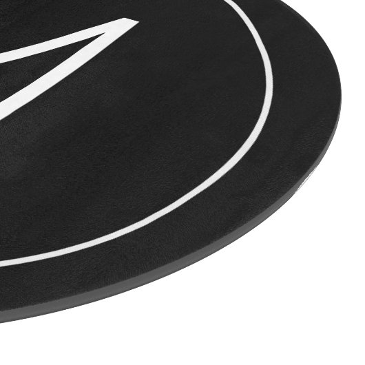 Modernes Personalisiertes Monogramm und Namensschn Schneidebrett (Ecke)