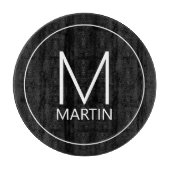 Modernes Personalisiertes Monogramm und Namensschn Schneidebrett (Vorderseite)