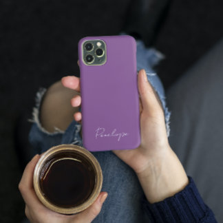 Modernes Personalisiertes Namensschild Dusky Lila Case-Mate iPhone Hülle