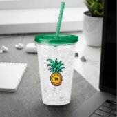 Modernes Personalisiertes Namensschreiben Ananas g Acryltrinkbecher