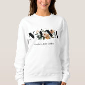 Modernes Personalisiertes Nana-Blumen-Geschenk Sweatshirt (Vorderseite)