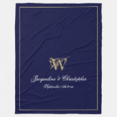 Modernes Personalisiertes, neu verheiratetes Keepa Fleecedecke (Vorderseite)