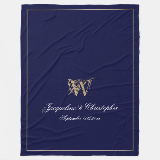 Modernes Personalisiertes, neu verheiratetes Keepa Fleecedecke (Vorderseite)