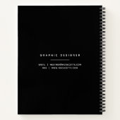 Modernes Personalisiertes Notebook Notizblock (Rückseite)