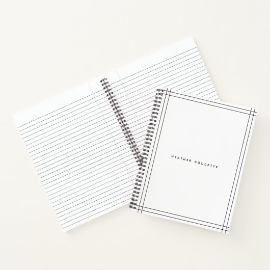 Modernes Personalisiertes Notebook Notizblock (Innenseite)