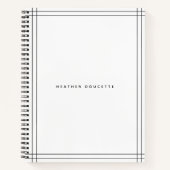 Modernes Personalisiertes Notebook Notizblock (Vorderseite)