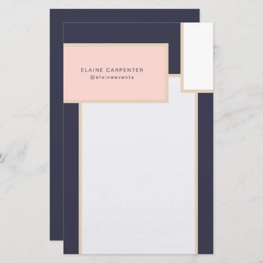 modernes Personalisiertes Papier aus der Mitte des (Vorne/Hinten)