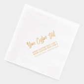 Modernes Personalisiertes Party für benutzerdefini Servietten Mit Folie (Links)