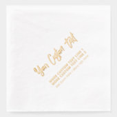 Modernes Personalisiertes Party für benutzerdefini Servietten Mit Folie (Vorderseite)