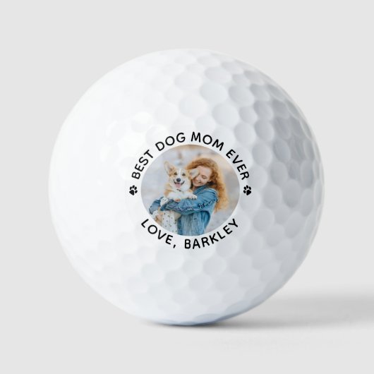 Modernes Personalisiertes Pet-Foto Beste DOG-MAMA Golfball (Vorderseite)