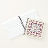 Modernes Personalisiertes Planum für Quilblöcke ge Notizblock (Innenseite)