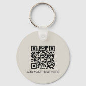 Modernes Personalisiertes QR-Logo-Geschäft Schlüsselanhänger (Rückseite)
