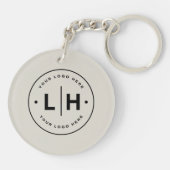 Modernes Personalisiertes QR-Logo-Geschäft Schlüsselanhänger (Rückseite)