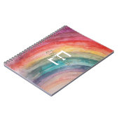 Modernes Personalisiertes Rainbow-Foto Notizblock (Linke Seite)