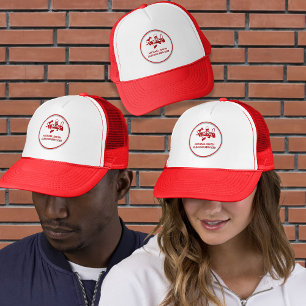 Modernes Personalisiertes Red Maid Clearing Servic Truckerkappe