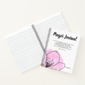 Modernes Personalisiertes Rosa- und Schwarz-Gebet Notizblock (Innenseite)