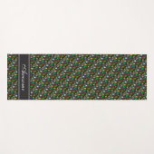 Modernes, Personalisiertes Schwarzopal-Jewel-Muste Yogamatte (Vorderseite (Horizontal))