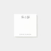 Modernes, Personalisiertes Skript Post it Notes Post-it Klebezettel (Vorderseite)