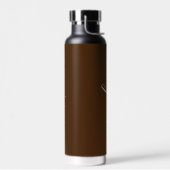 Modernes Personalisiertes Skript schwarz und braun Trinkflasche (Links)
