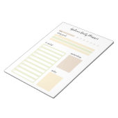 Modernes, Personalisiertes Tagesplaner Notepad Notizblock (angewinkelt)