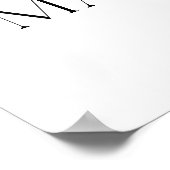 Modernes Personalisiertes Unterschreiben Poster (Ecke)