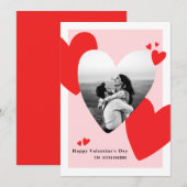 Modernes Personalisiertes Valentinstag-Foto Feiertagskarte (Vorne/Hinten)