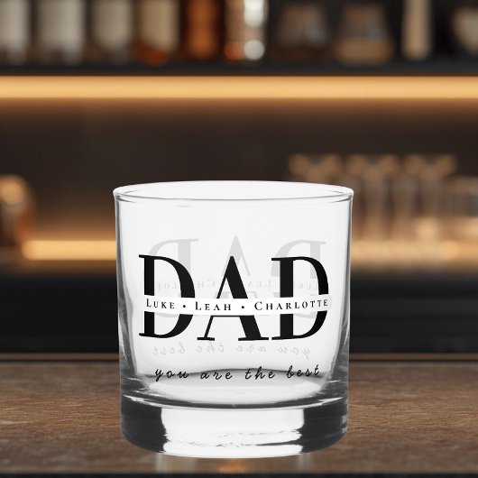 Modernes personalisiertes VATER Whiskyglas