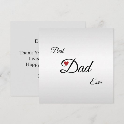 Modernes Personalisiertes Vatertagsgrüßen (Vorne/Hinten)