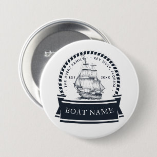 Modernes Personalisiertes Wasserschiff Button