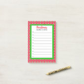 Modernes personalisiertes Weihnachten, das kauft, Post-it Klebezettel (Auf Schreibtisch)