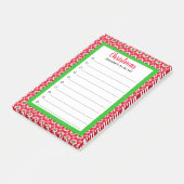 Modernes personalisiertes Weihnachten, das kauft, Post-it Klebezettel (angewinkelt)