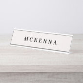 Modernes Personalisiertes Zuhause Office-Geschäft Schreibtischnamensplakette (Vorderseite )