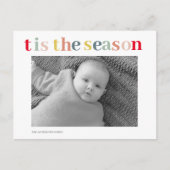 Modernes persönliches Foto | Farbenfrohe Jahreszei Postkarte (Vorderseite)