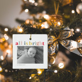 Modernes persönliches Foto | Farblich alles hell Keramikornament