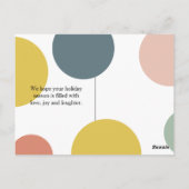 Modernes persönliches Foto | Farblich alles hell Postkarte (Rückseite)