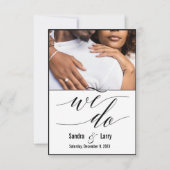 modernes persönliches Foto Save the Date RSVP Karte (Vorderseite)