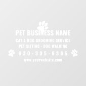 Modernes Pet Grooming Car Window Kleben Fensteraufkleber (Blatt)