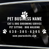 Modernes Pet Grooming Car Window Kleben Fensteraufkleber