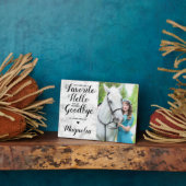 Modernes Pet Horse Loss Personalisiertes Memorial  Fotoplatte (Seite)